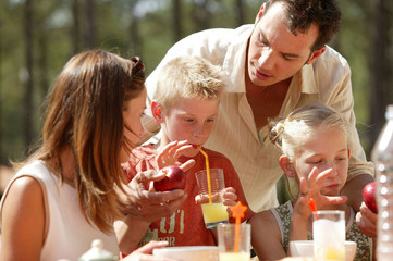 petit déjeuner en famille