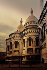 Obraz premium Sacred heart in Paris - Vintage style