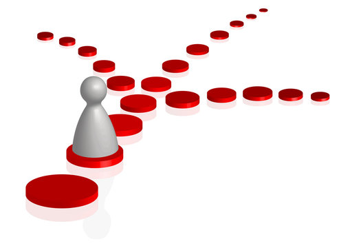 Abstract Business Concept on  Which Way to Go