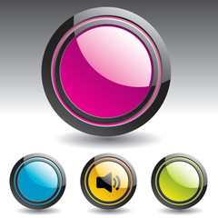 Glossy buttons for web design.