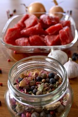 Fleisch und Gewürze