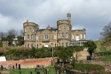 Fototapeta premium A Castle House in Scarborough Great Britian