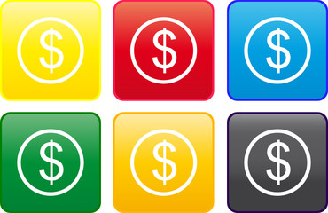 Obraz premium Money web button