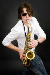 Fototapeta premium Saxophone player