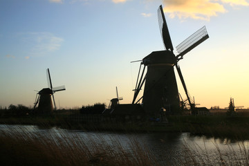 Naklejka premium Kinderdijk, Netherlands