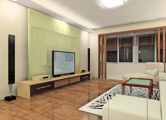 a snug living room in the house