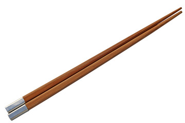 baguettes chinoises détourées sur fond blanc