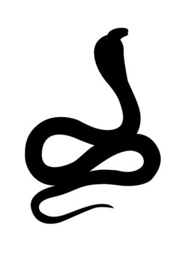 cobra snake silhouette vector