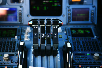 Obraz premium airplane throttle