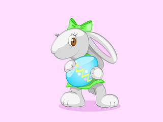 Obraz premium rabbit with egg