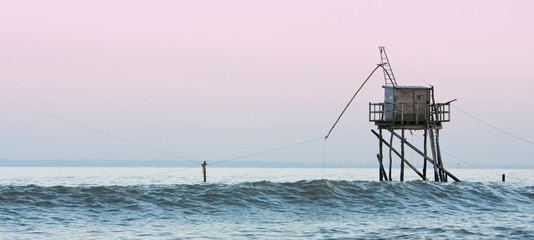 Obraz na płótnie Canvas łowienie ryb morze ponton rybołówstwa netto rzemiosło