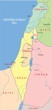Israel map VECTOR
