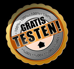 Gratis testen! Button
