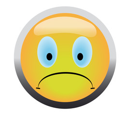 Unhappy smile button