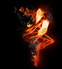 Peel and stick wall murals Flame flamy symbol