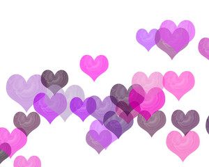 vol de coeurs violets