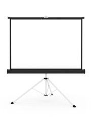 Projector screen on tripod