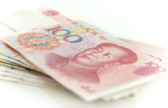 Stack Of 100 Yuan Bills