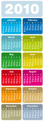 Colorful Calendar for 2010