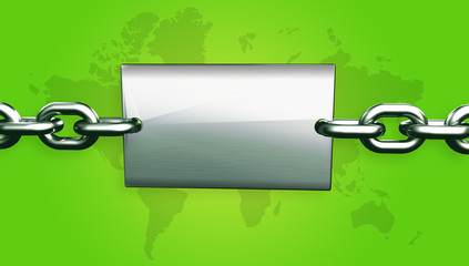 Panneau chaine vert vierge