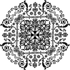 silhouette of square decoration