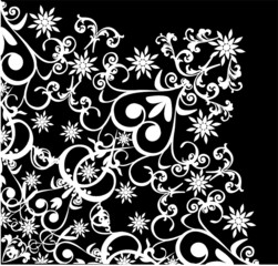 white corner with large curls