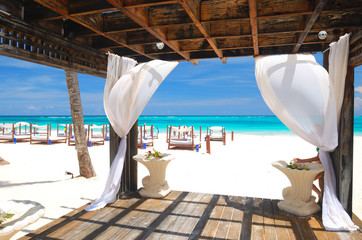 Obraz premium Beach gazebo