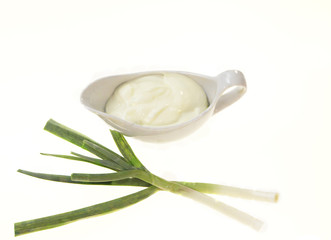 Mayonnaise and young garlic