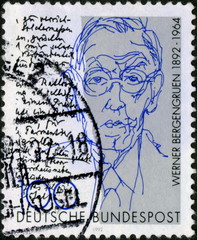 Deutsche Bundespost. Werner Bergengruen. Timbre Postal.