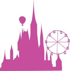 background - shadow-figure of castle