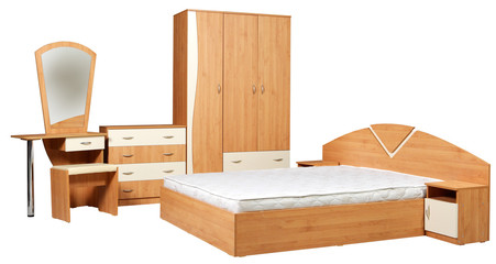 Bedroom furniture, isolated