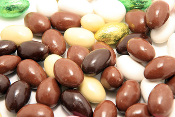 easter sugar and chocolate almonds