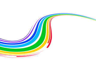 Abstract background with multicolored bent lines. Vector illustr
