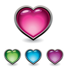 Set of glossy buttons for web design