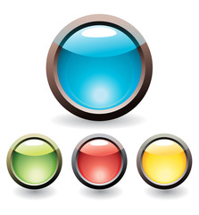 Set of glossy buttons for web design