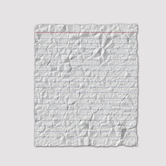 crumpled index paper