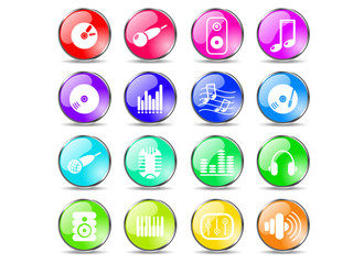 Music and audio vector icons