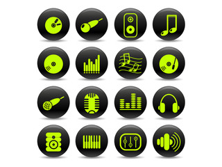 Music and audio vector icons