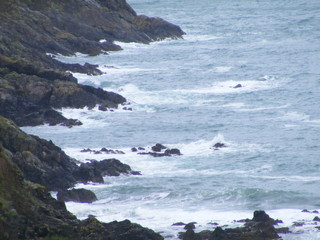 Obraz premium fog on the sea water, bretagne