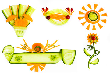 decorative element from vegetables
