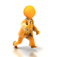 Business Figure Running