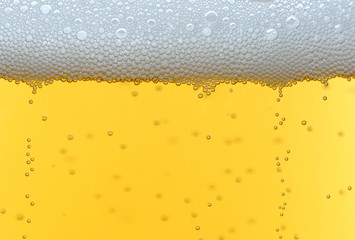 Cool fresh beer bubbles