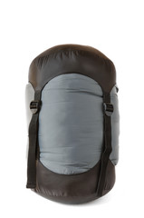 Sleeping Bag in Black and Gray Compression Sack