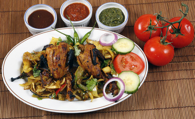 quail in platter