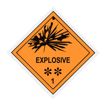 Explosive Warning Label