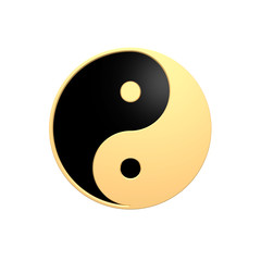 Gold Tai Chi - Yin Yang sign.