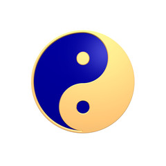 Gold Tai Chi - Yin Yang sign.
