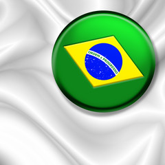 Fototapeta premium Bandiera Spilla-Badge Flag-Drapeau Brésil