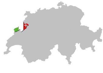 Kanton Neuenburg auf Schweiz