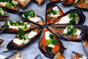 Moules persillées